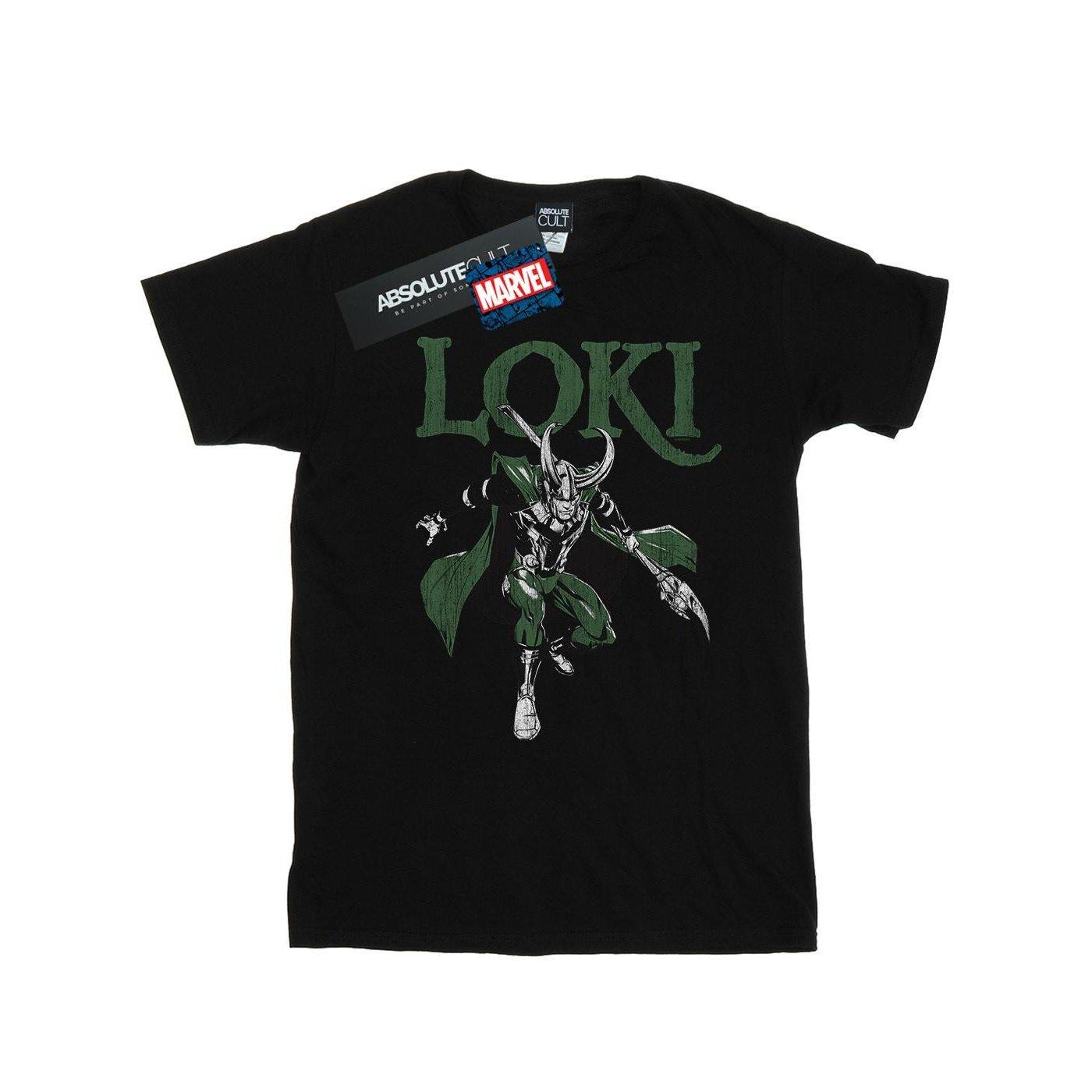 Loki Scepter Tshirt Jungen Schwarz 128 von MARVEL