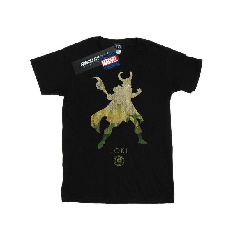 Loki Silhouette Tshirt Herren Schwarz M von MARVEL