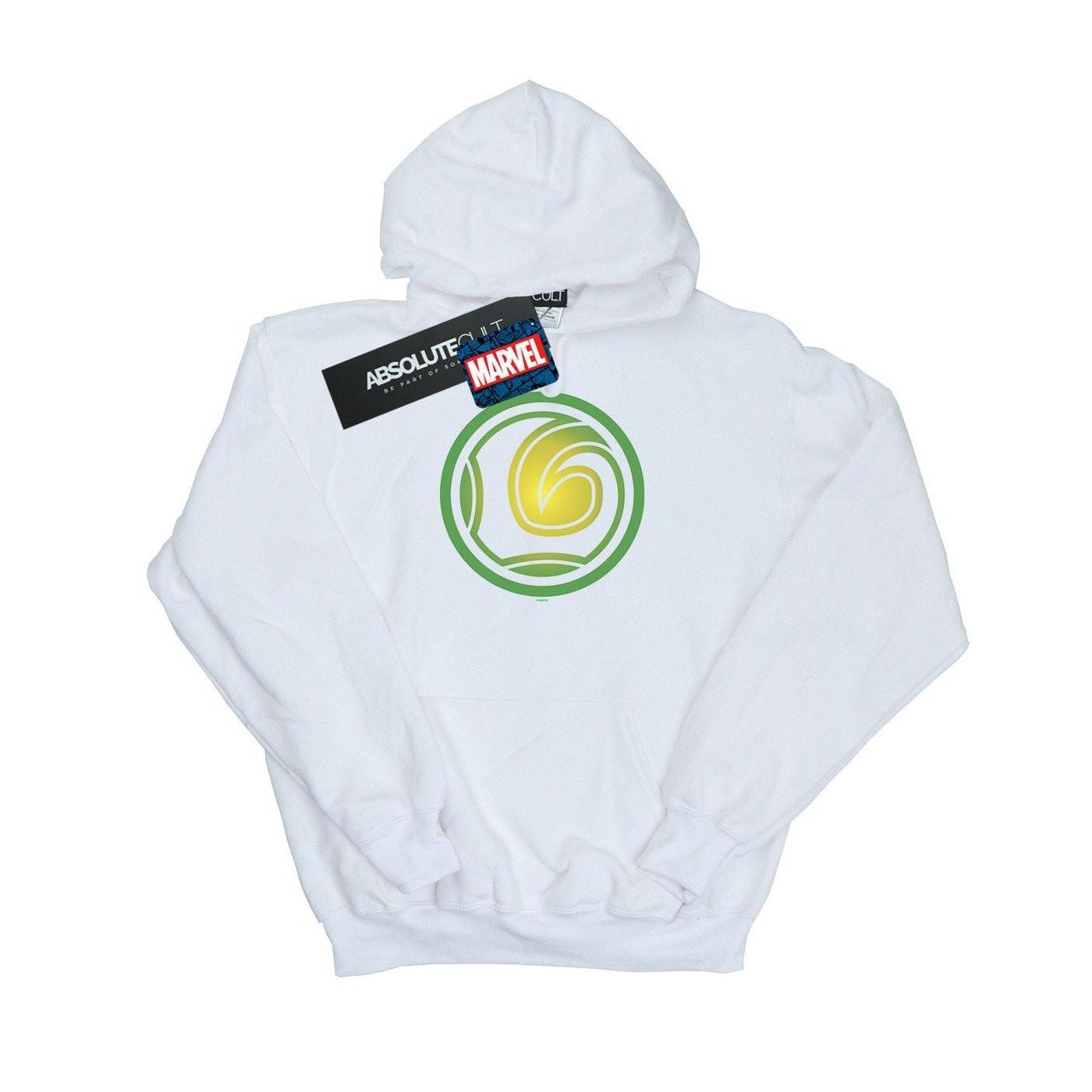 Loki Symbol Kapuzenpullover Mädchen Weiss 140/146 von MARVEL