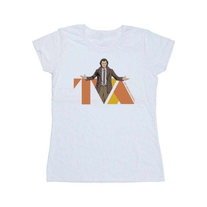 Loki Tva Pose Tshirt Damen Weiss XXL von MARVEL