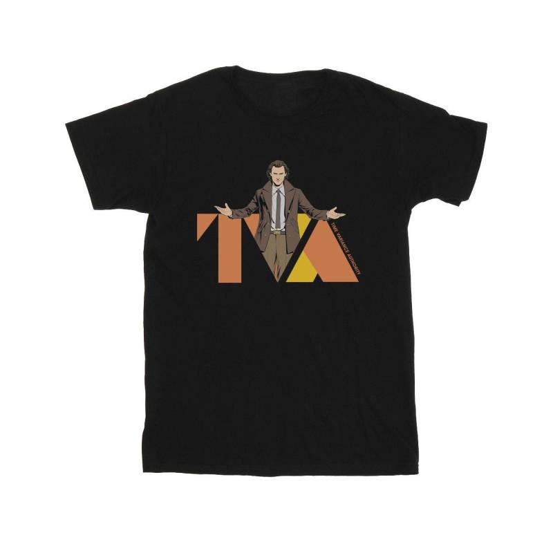 Loki Tva Pose Tshirt Mädchen Schwarz 104 von MARVEL