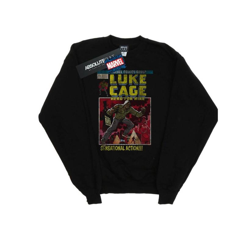 Luke Cage Distressed Yourself Sweatshirt Jungen Schwarz 152-158 von MARVEL