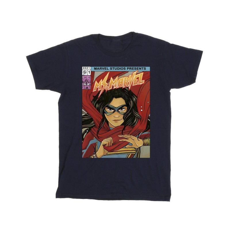 Ms Comic Poster Tshirt Mädchen Marine 140/146 von MARVEL