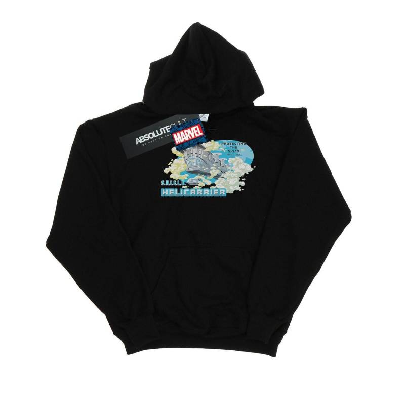 S.h.i.e.l.d. Hellicarrier Protecting The Skies Kapuzenpullover Unisex Schwarz 128 von MARVEL