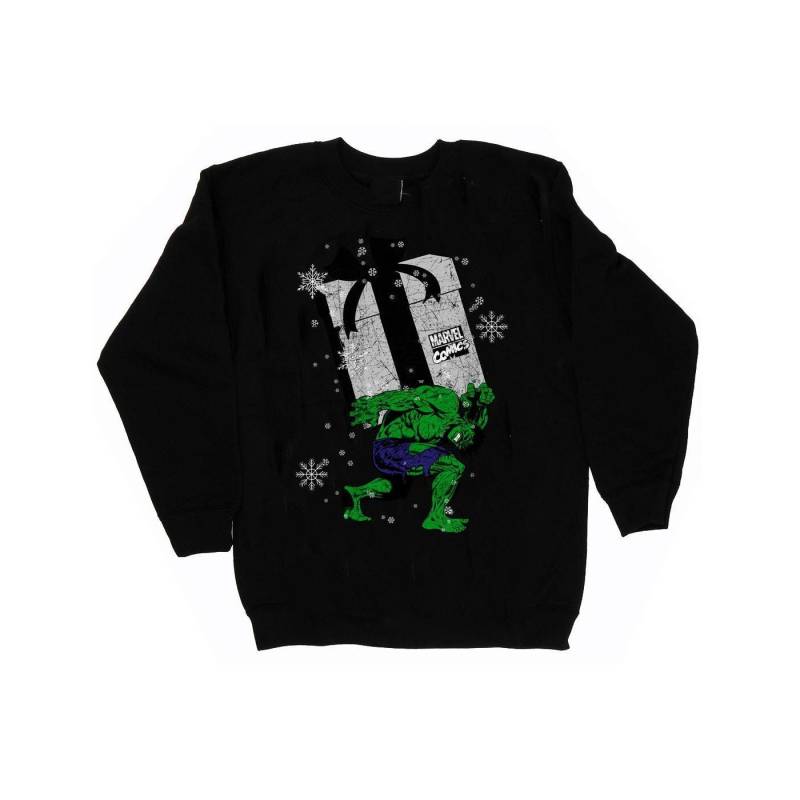 Santa Hulk Sweatshirt Herren Schwarz L von MARVEL