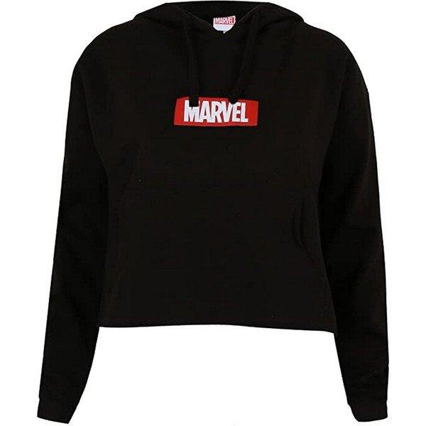 Kurzes Hoodie Damen Schwarz L von MARVEL