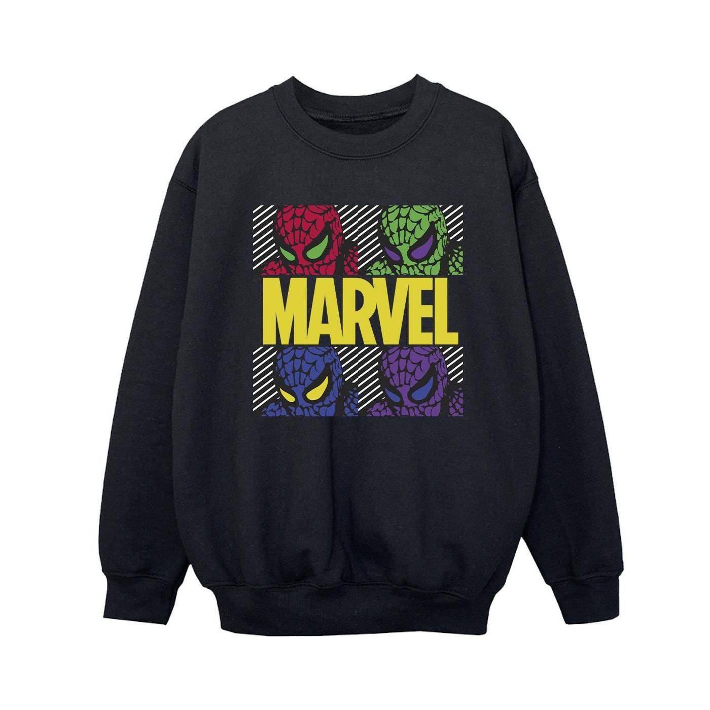 Spiderman Pop Art Sweatshirt Jungen Schwarz 140/146 von MARVEL