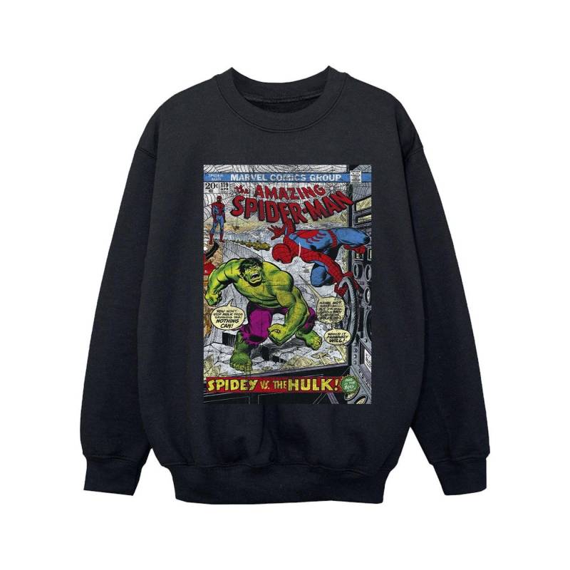 Spiderman Vs Hulk Cover Sweatshirt Mädchen Schwarz 140/146 von MARVEL