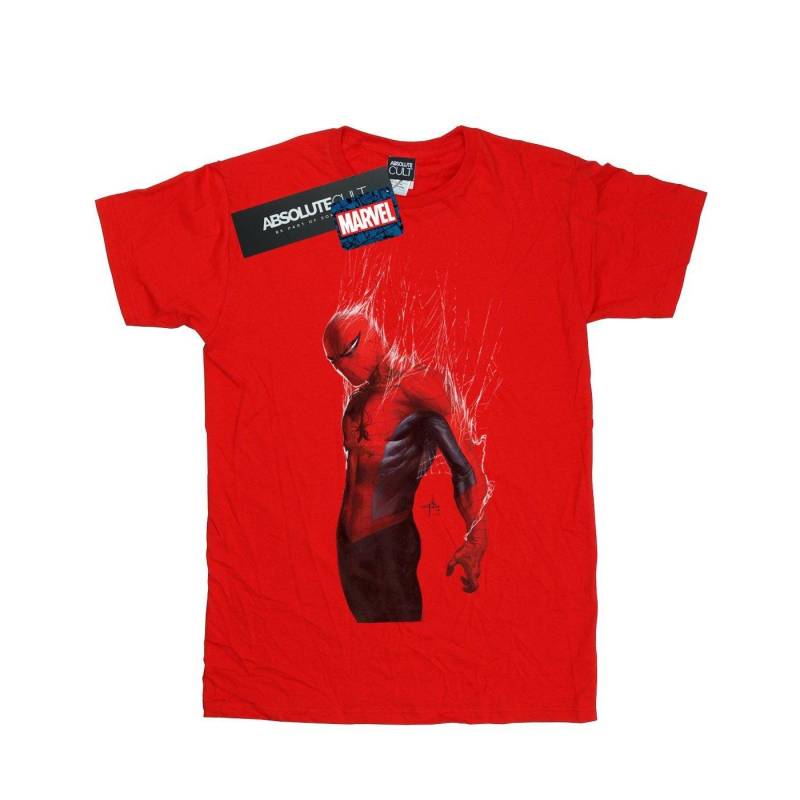 Spiderman Web Wrap Tshirt Herren Rot Bunt 4XL von MARVEL