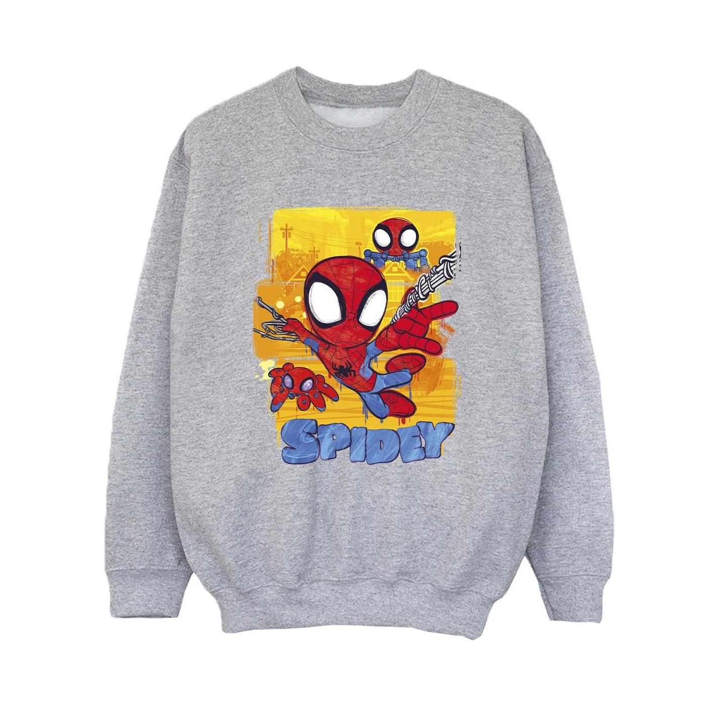 Spidey And His Amazing Friends Flying Sweatshirt Jungen Grau 152-158 von MARVEL