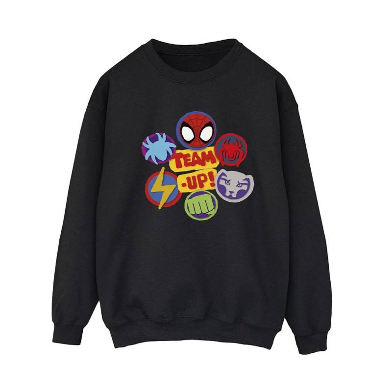 Spidey And His Amazing Friends Team Up Sweatshirt Damen Schwarz L von MARVEL