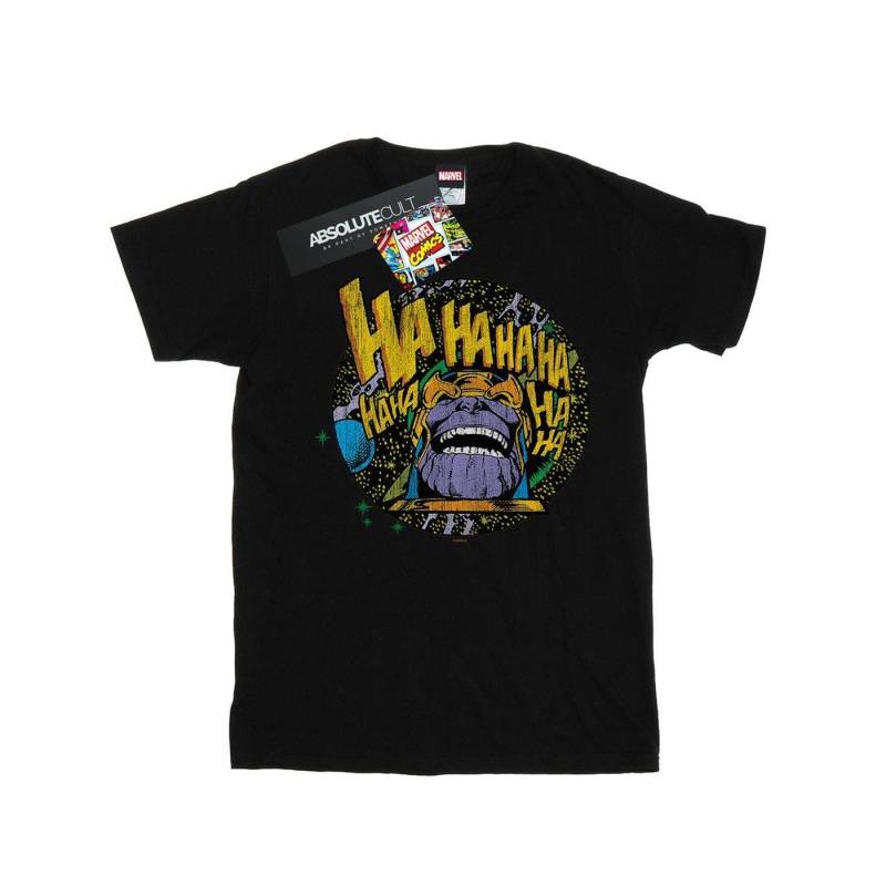 Thanos Laughs Tshirt Herren Schwarz L von MARVEL