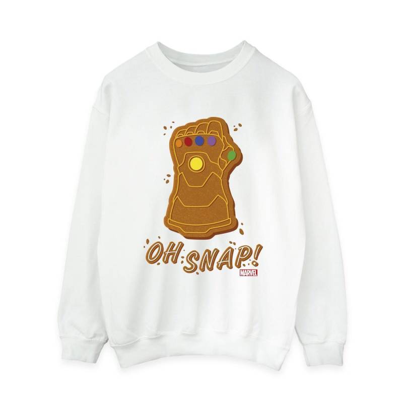 Thanos Oh Snap Sweatshirt Damen Weiss L von MARVEL