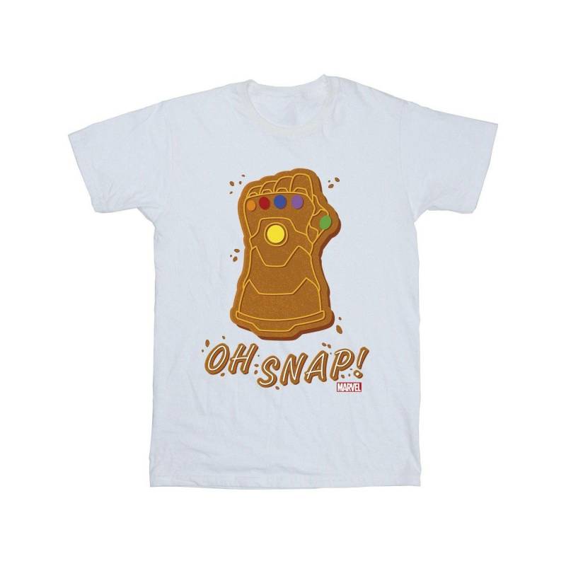 Thanos Oh Snap Tshirt Herren Weiss S von MARVEL