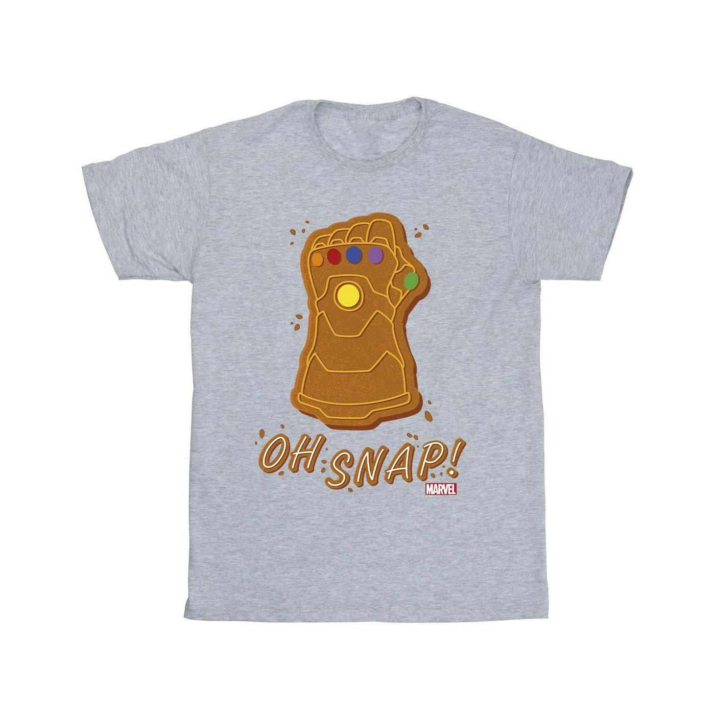 Thanos Oh Snap Tshirt Mädchen Grau 104 von MARVEL