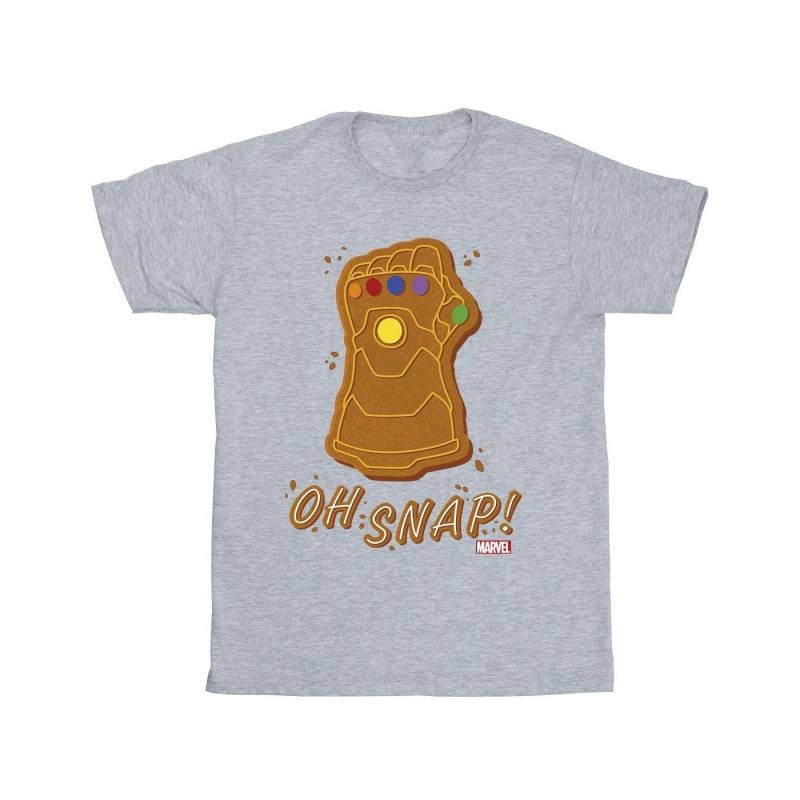 Thanos Oh Snap Tshirt Mädchen Grau 116 von MARVEL