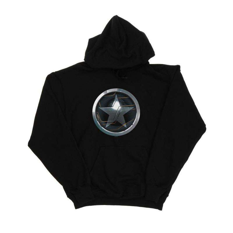 The Falcon And The Winter Soldier Chest Star Kapuzenpullover Mädchen Schwarz 116 von MARVEL