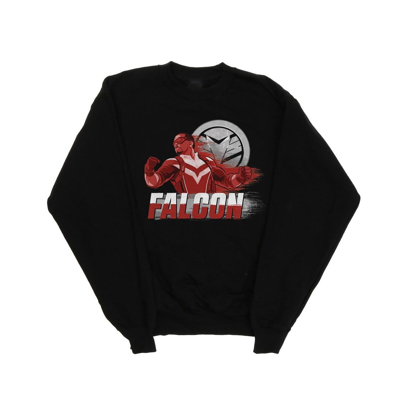 The Falcon And The Winter Soldier Falcon Red Fury Sweatshirt Jungen Schwarz 116 von MARVEL