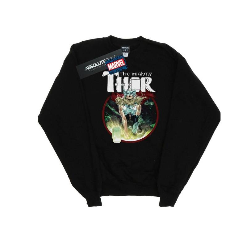 The Mighty Thor Poster Sweatshirt Unisex Schwarz 152-158 von MARVEL