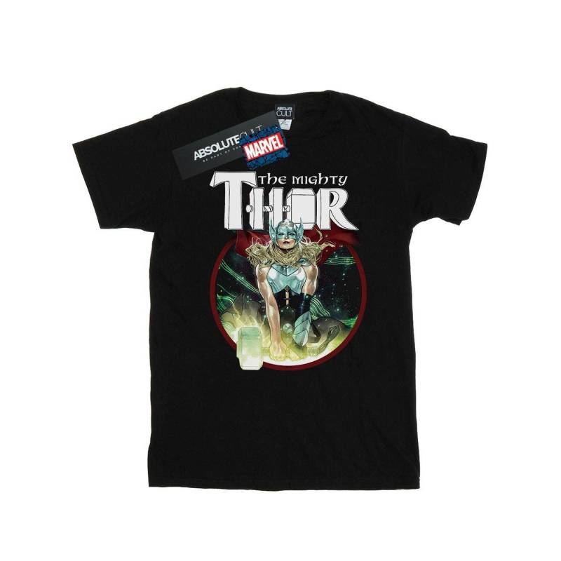 The Mighty Thor Poster Tshirt Jungen Schwarz 152-158 von MARVEL