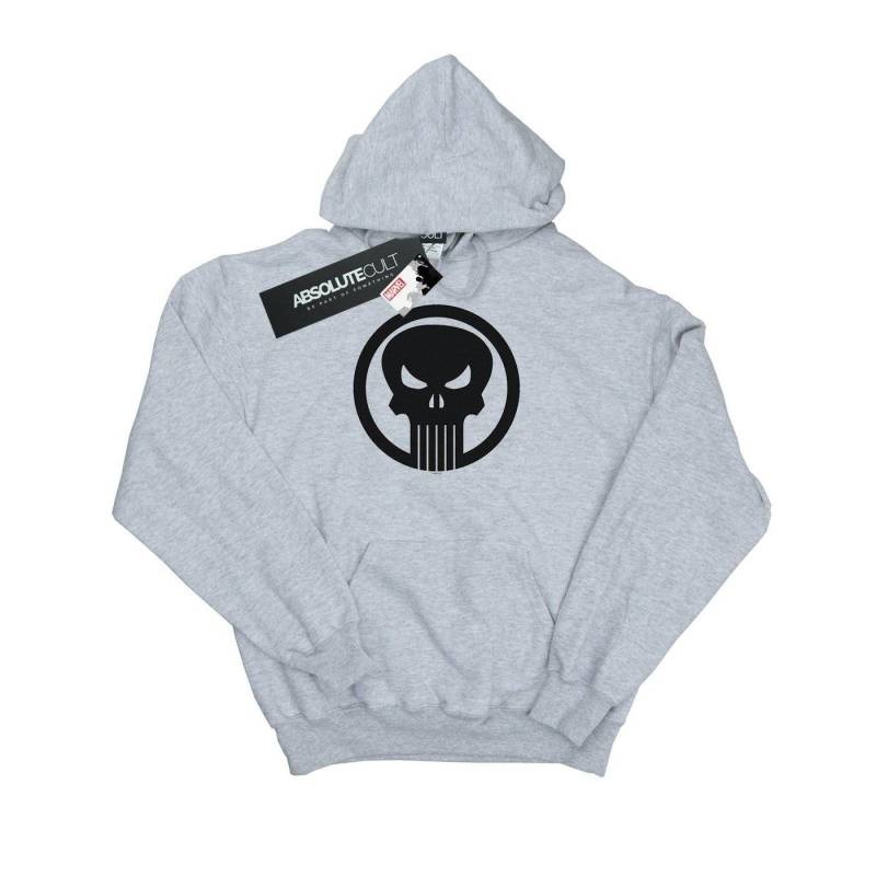 The Punisher Skull Circle Kapuzenpullover Damen Grau M von MARVEL