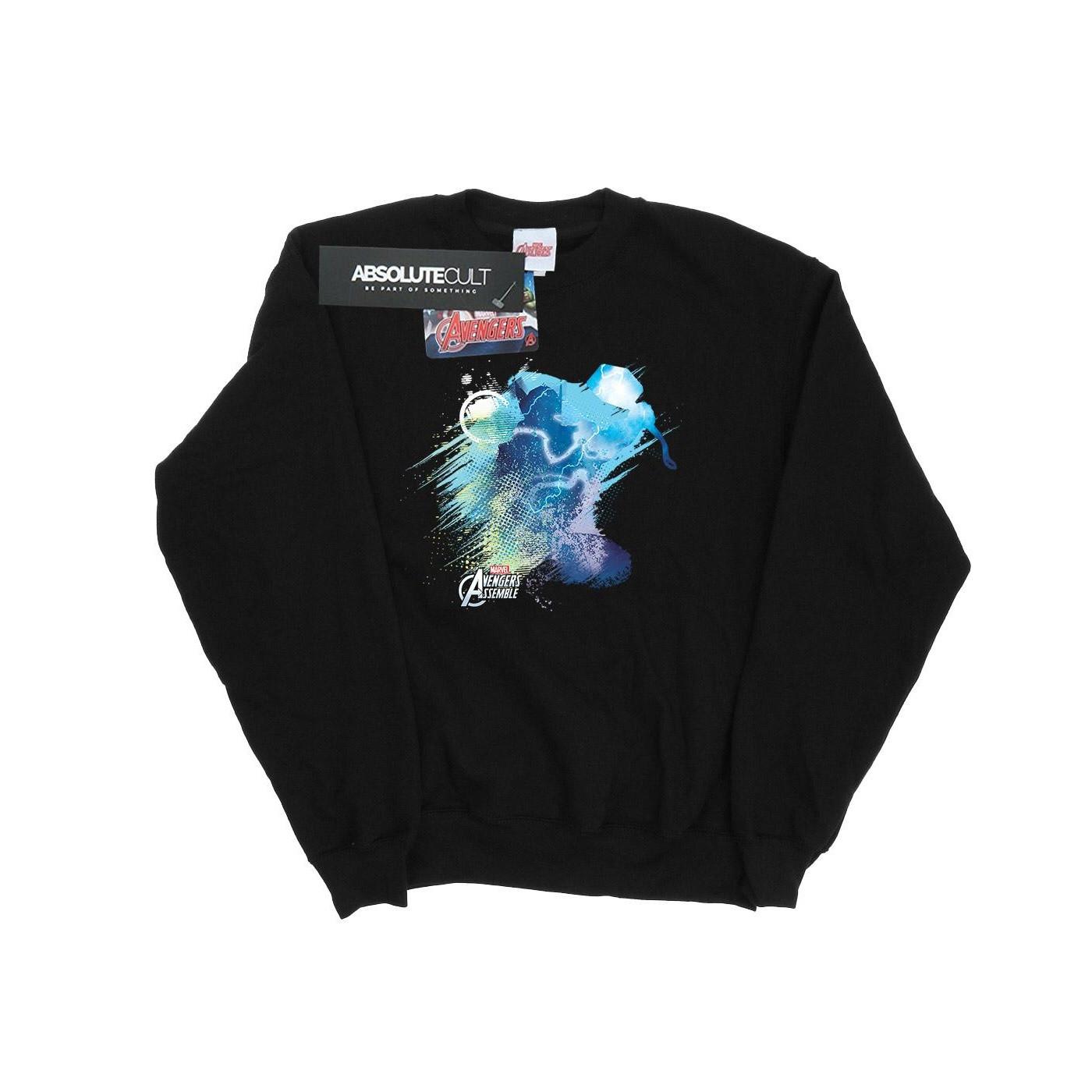 Thor Art Burst Sweatshirt Jungen Schwarz 140/146 von MARVEL