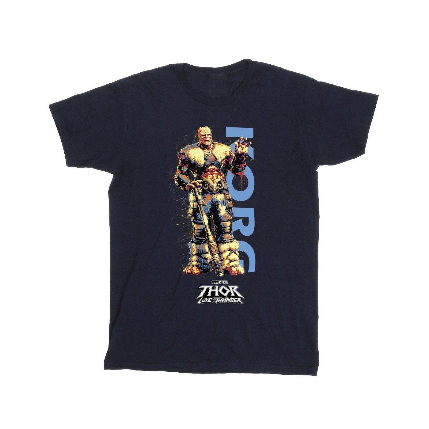 Thor Love And Thunder Korg Wave Tshirt Herren Marine S von MARVEL