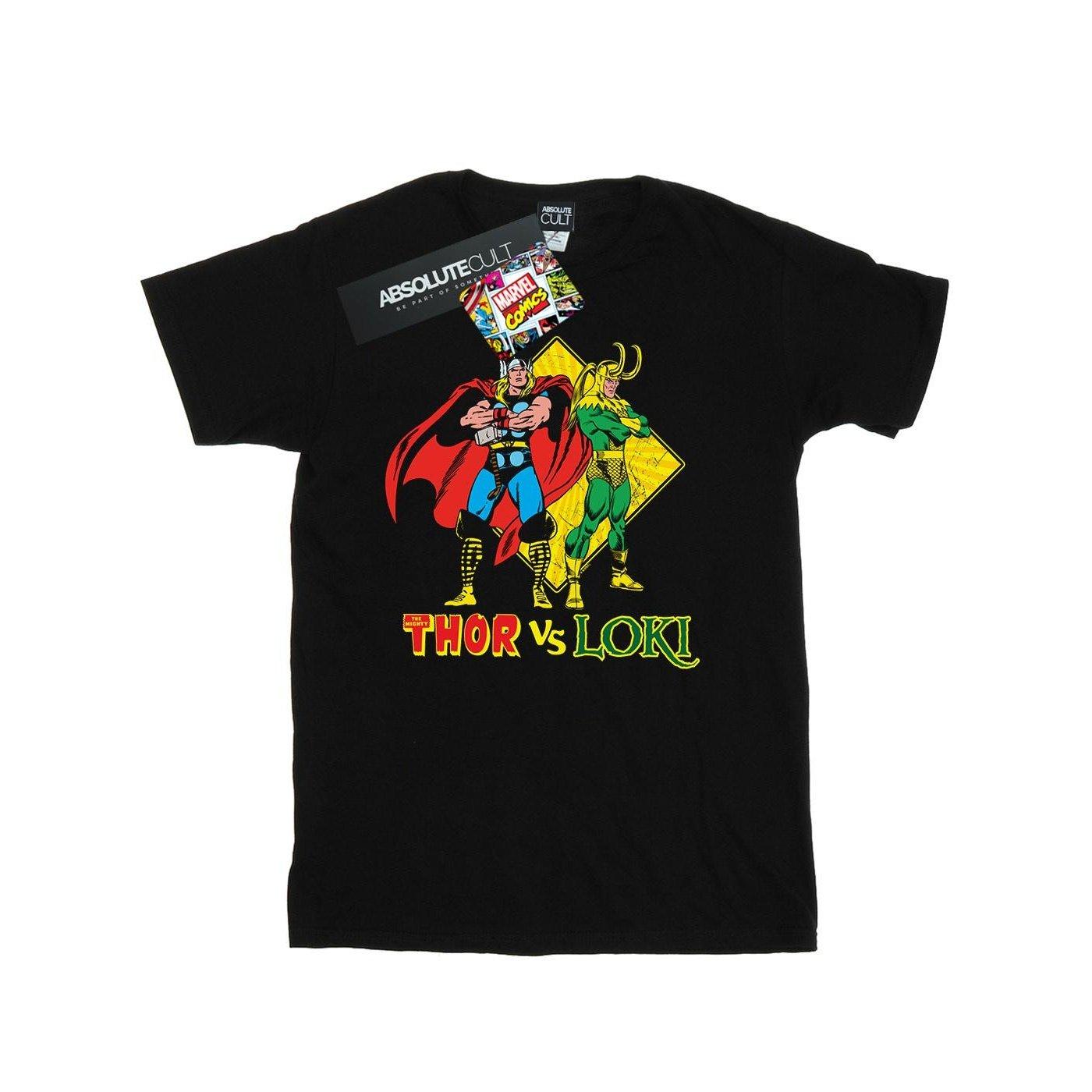 Thor Vs Loki Tshirt Herren Schwarz 3XL von MARVEL