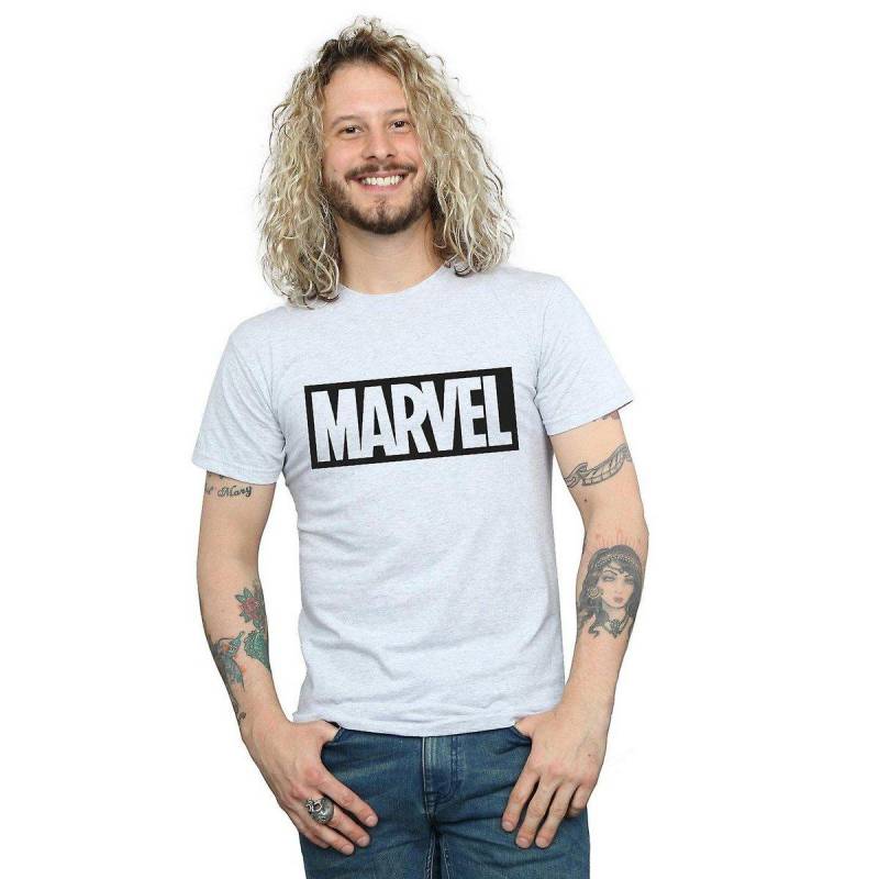 Tshirt Logo Herren Grau 3XL von MARVEL