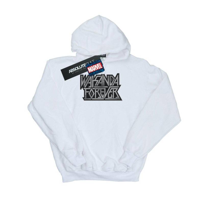 Wakanda Forever Logo Kapuzenpullover Unisex Weiss 140/146 von MARVEL