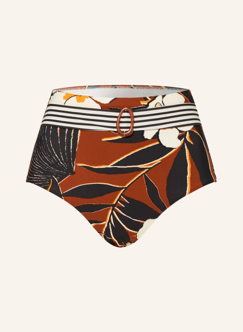 Maryan Mehlhorn High-Waist-Bikini-Hose Art Nautic braun von MARYAN MEHLHORN