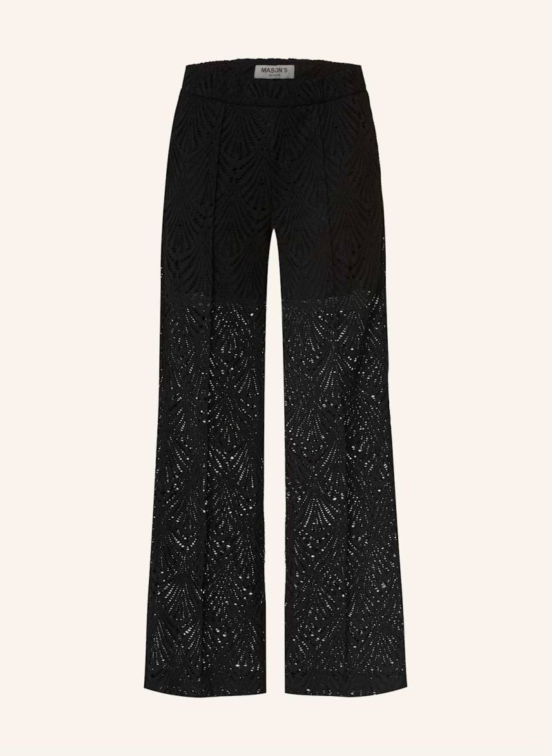 Mason's Hose Aus Lochspitze schwarz von MASON'S