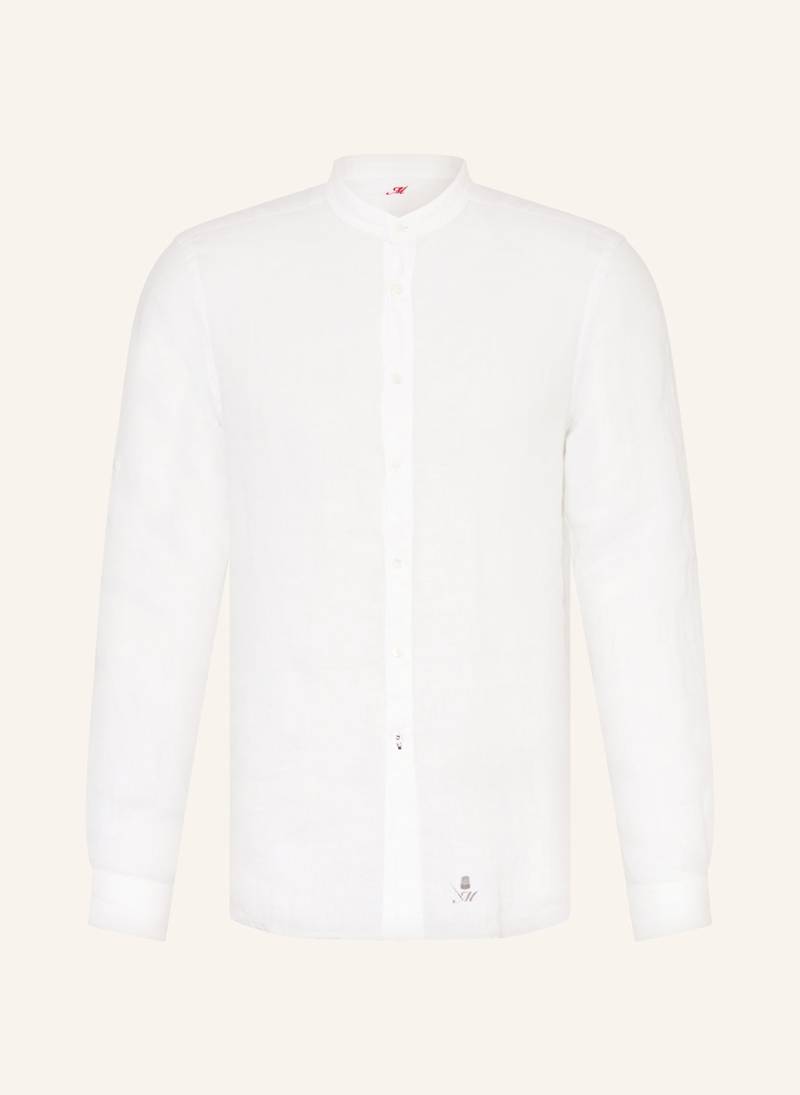 Mason's Leinenhemd Slim Fit Mit Stehkragen weiss von MASON'S
