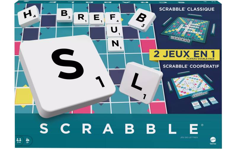 Mattel games Spiel »Familienspiel Scrabble Classique 2 en 1 -FR-« von MATTEL GAMES