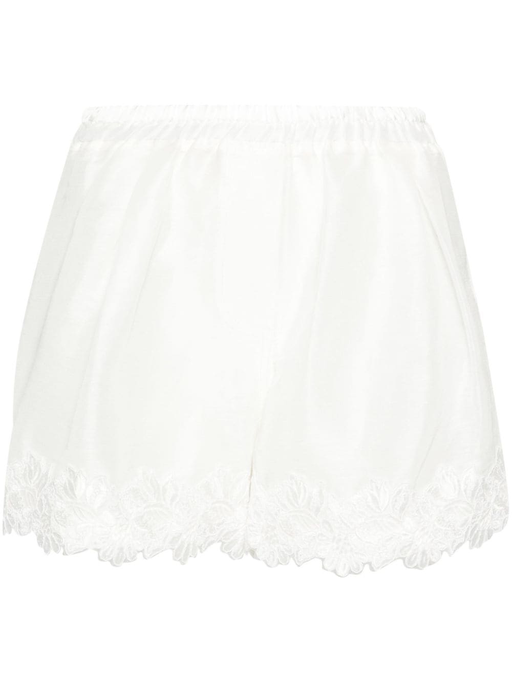 MAURIZIO MYKONOS corded lace-trim shorts - White von MAURIZIO MYKONOS