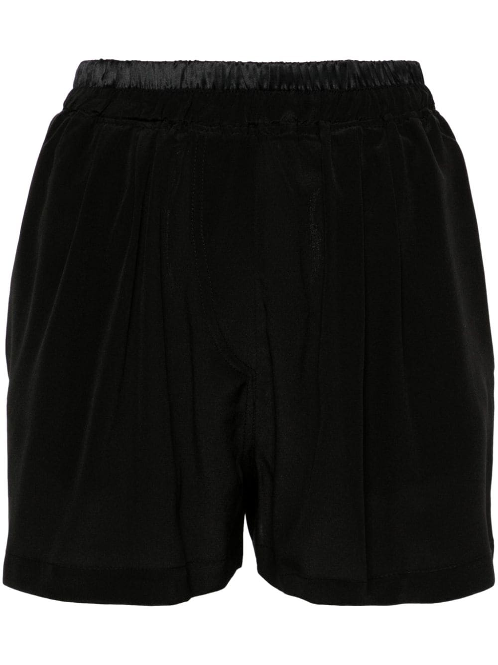 MAURIZIO MYKONOS elasticated-waistband silk shorts - Black von MAURIZIO MYKONOS