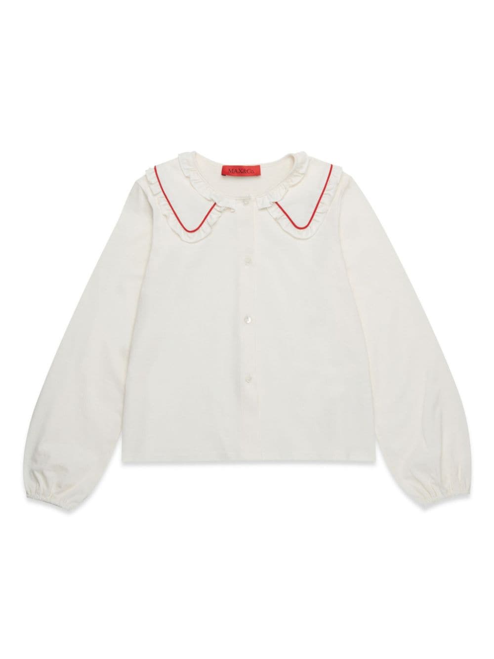 MAX&Co. Kids bib-collar cotton T-shirt - White von MAX&Co. Kids