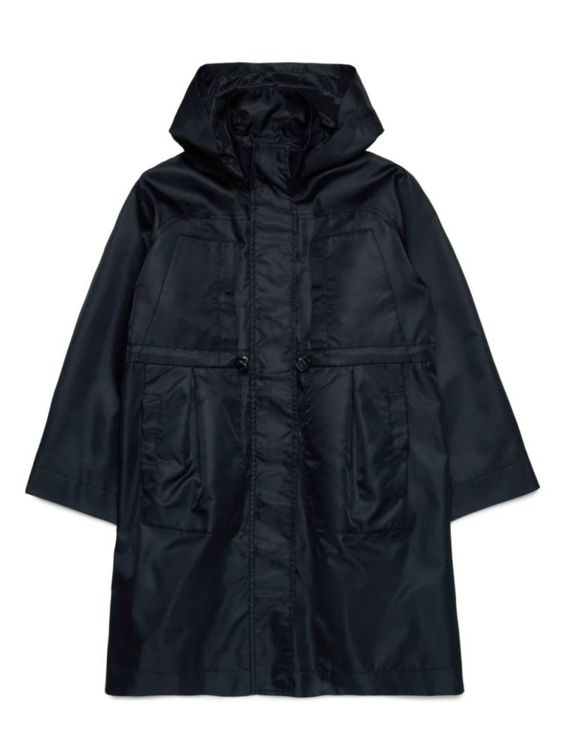 MAX&Co. Kids drawstring-waist hooded raincoat - Black von MAX&Co. Kids