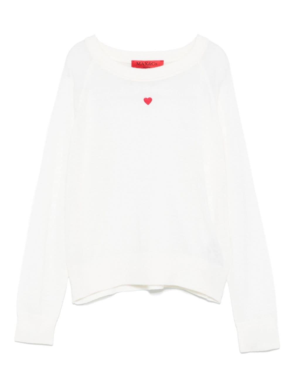 MAX&Co. Kids heart-embroidered sweater - White von MAX&Co. Kids