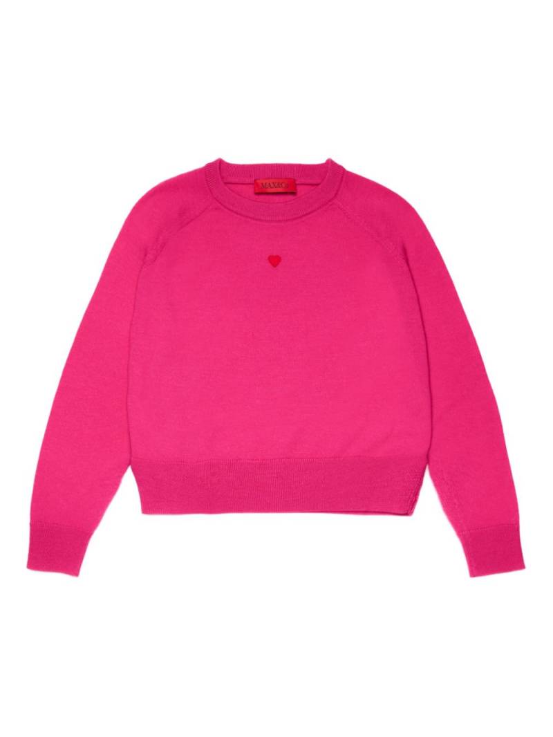 MAX&Co. Kids heart-motif knitted jumper - Pink von MAX&Co. Kids