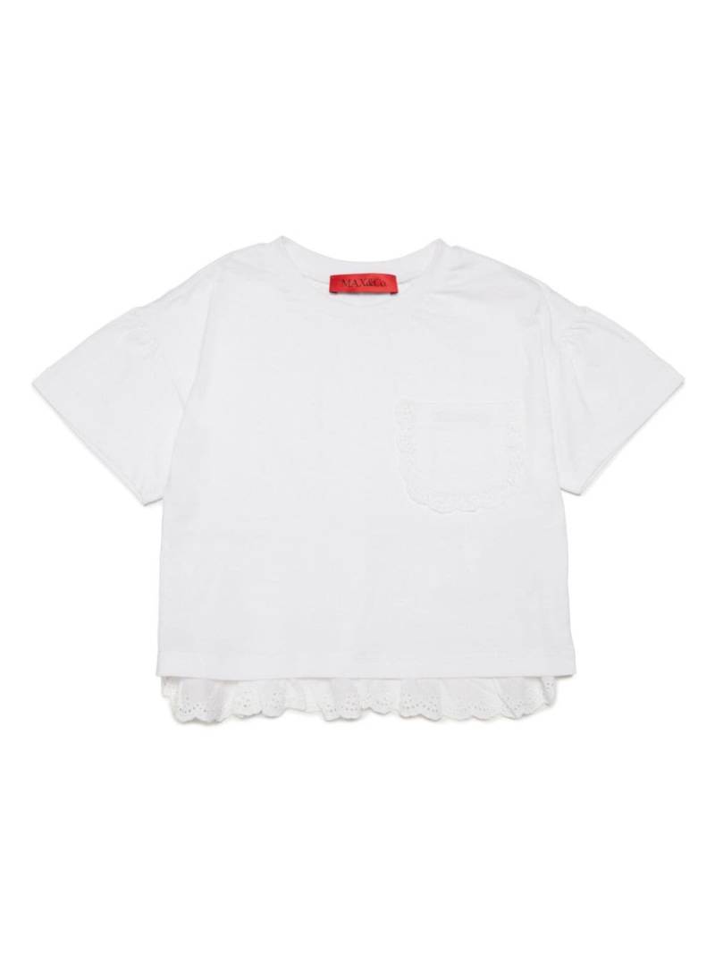 MAX&Co. Kids lace-detail cotton T-shirt - White von MAX&Co. Kids