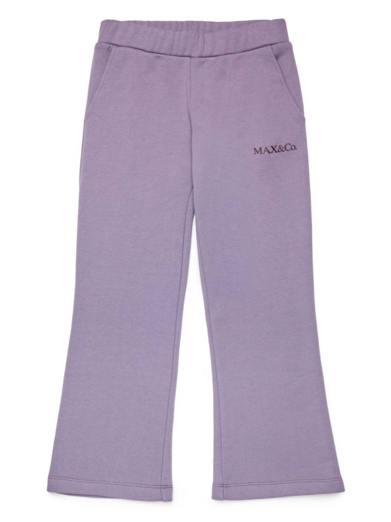 MAX&Co. Kids logo-embossed track pants - Purple von MAX&Co. Kids