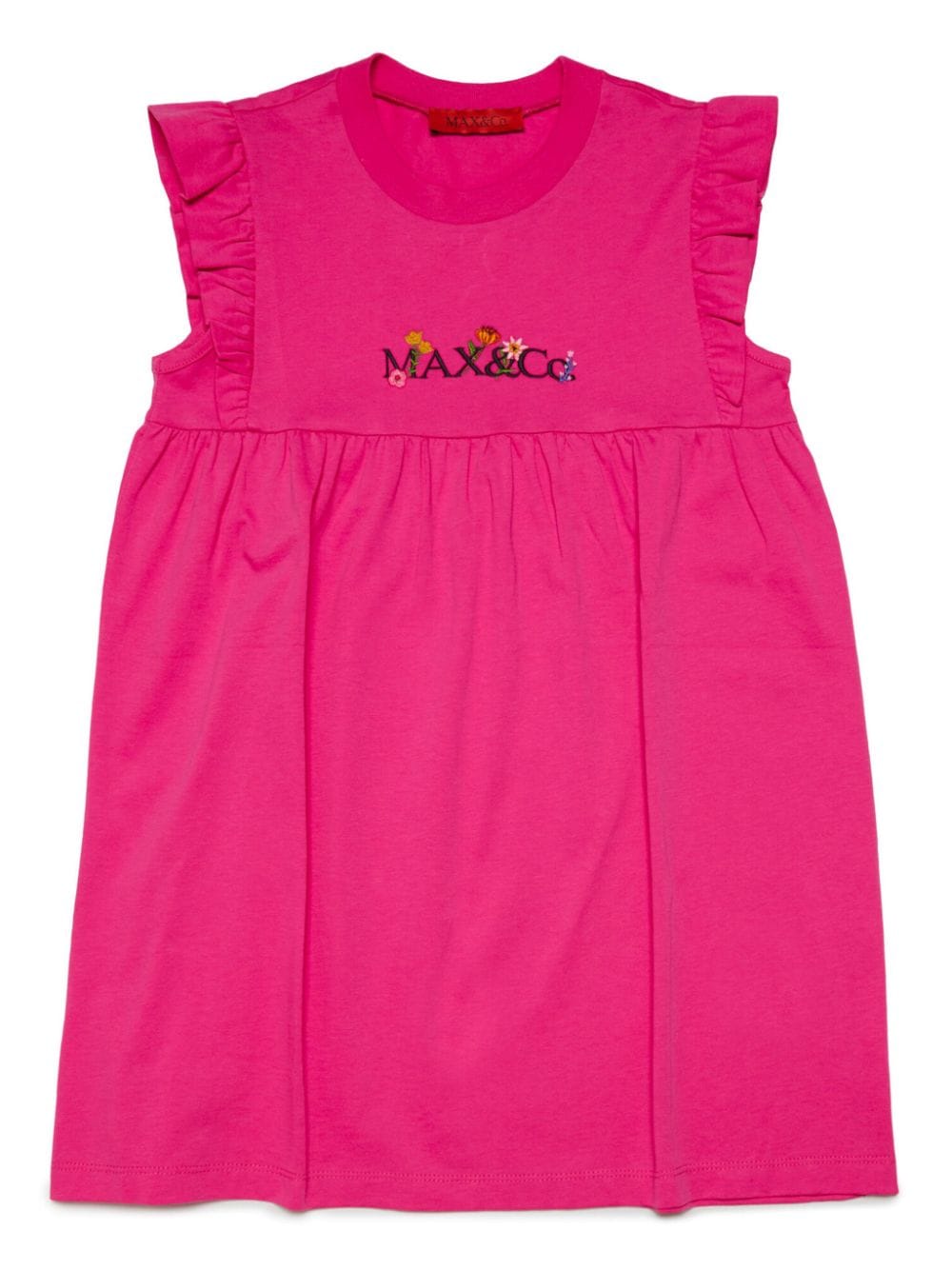 MAX&Co. Kids logo-embroidered cotton dress - Pink von MAX&Co. Kids