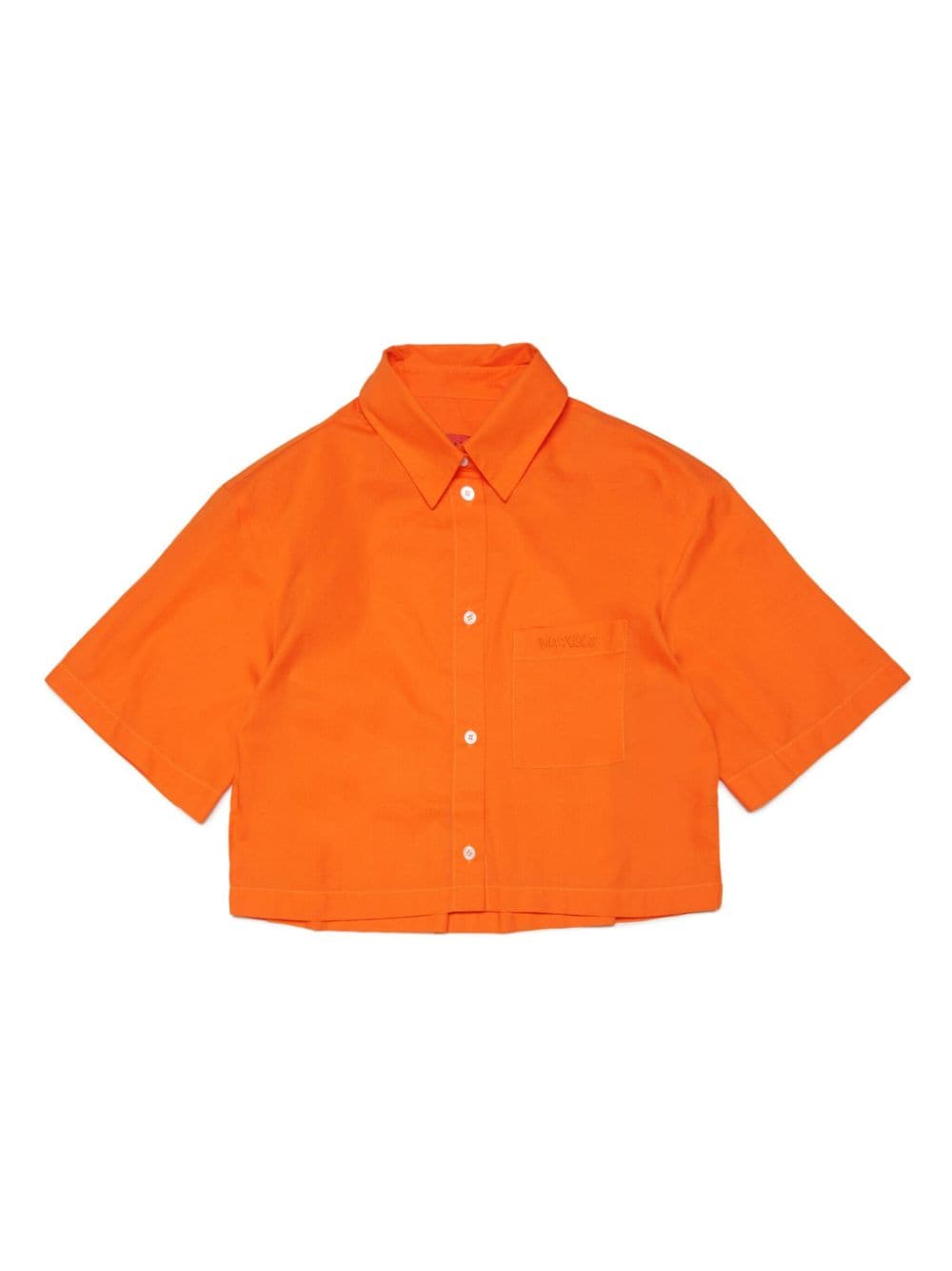 MAX&Co. Kids logo-embroidered cotton shirt - Orange von MAX&Co. Kids