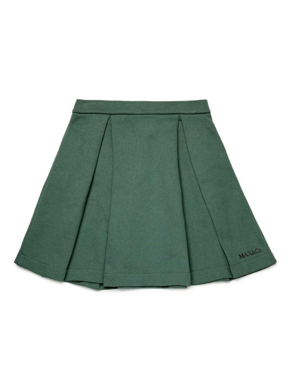 MAX&Co. Kids logo-embroidered pleated miniskirt - Green von MAX&Co. Kids