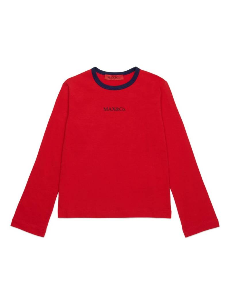 MAX&Co. Kids logo-print cotton T-shirt - Red von MAX&Co. Kids