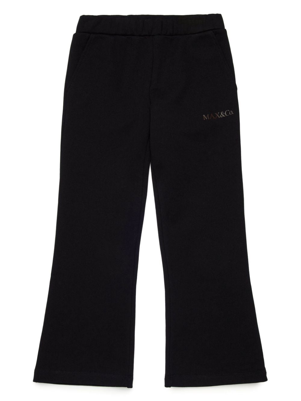 MAX&Co. Kids logo-print flared track pants - Black von MAX&Co. Kids