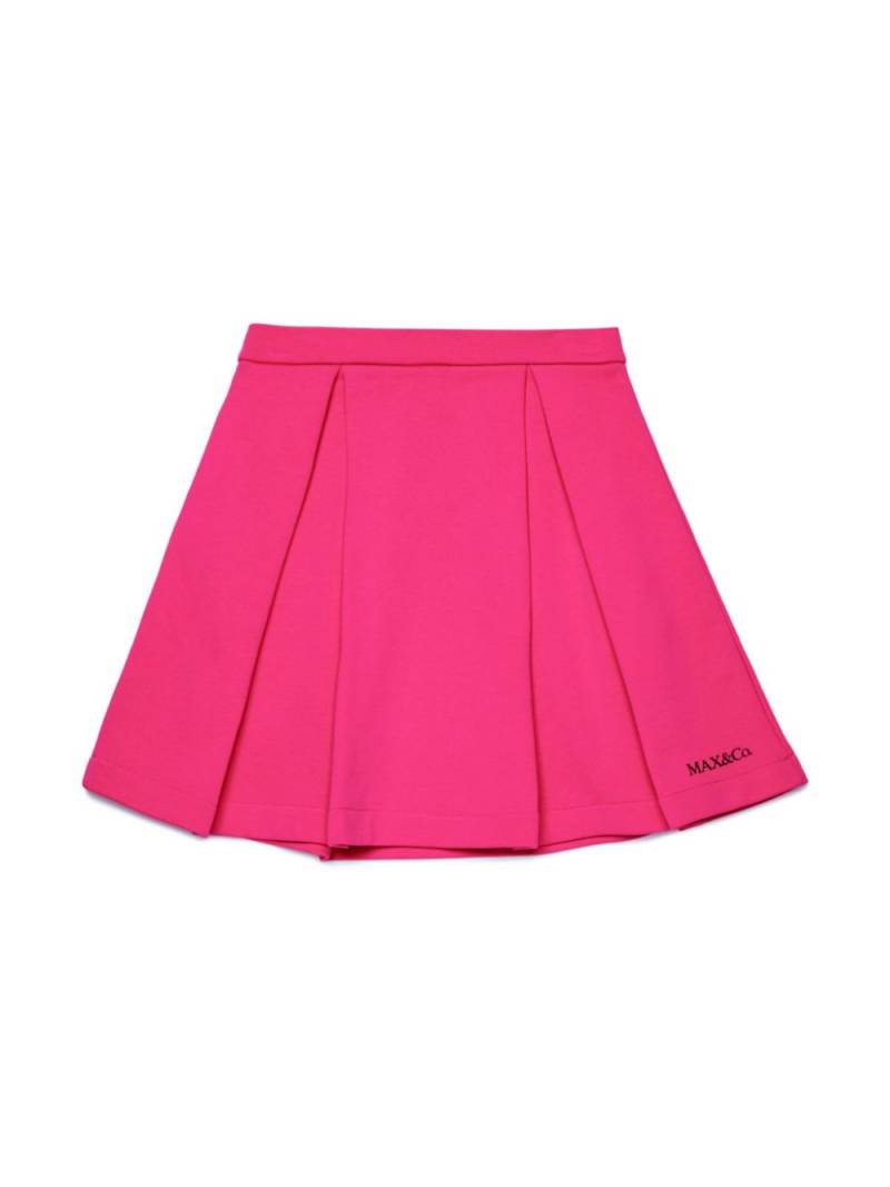 MAX&Co. Kids raised-logo godet skirt - Pink von MAX&Co. Kids