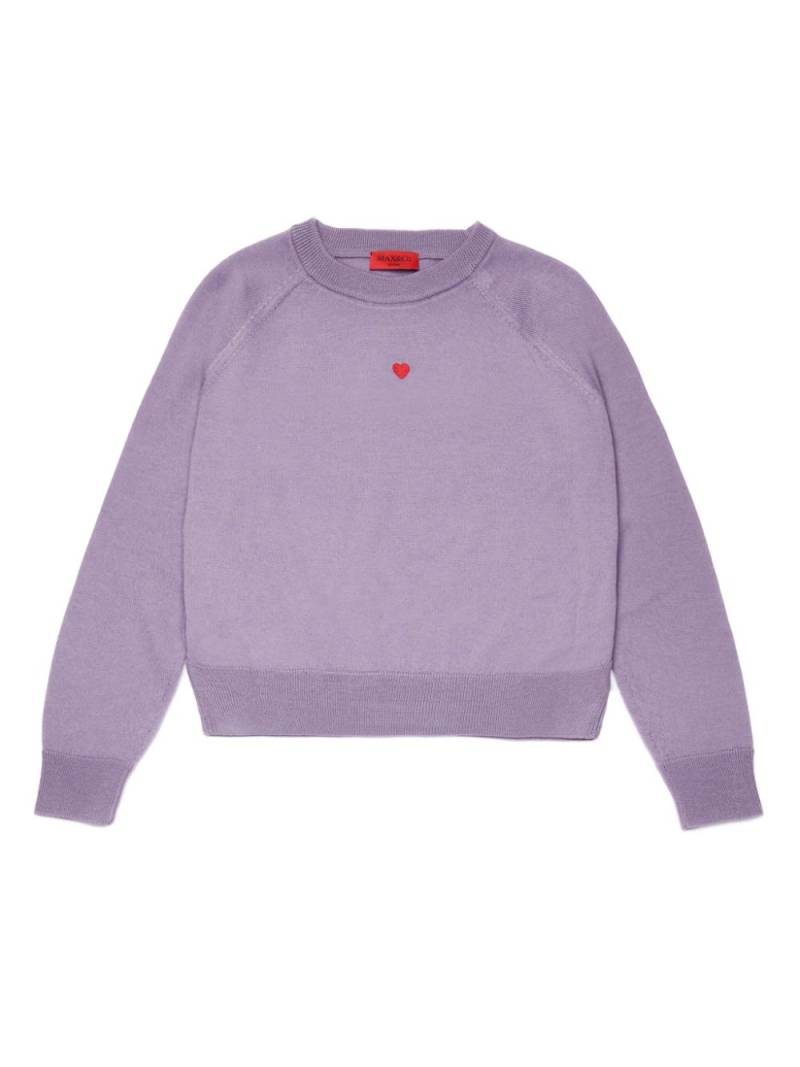 MAX&Co. Kids wool crew-neck jumper - Purple von MAX&Co. Kids