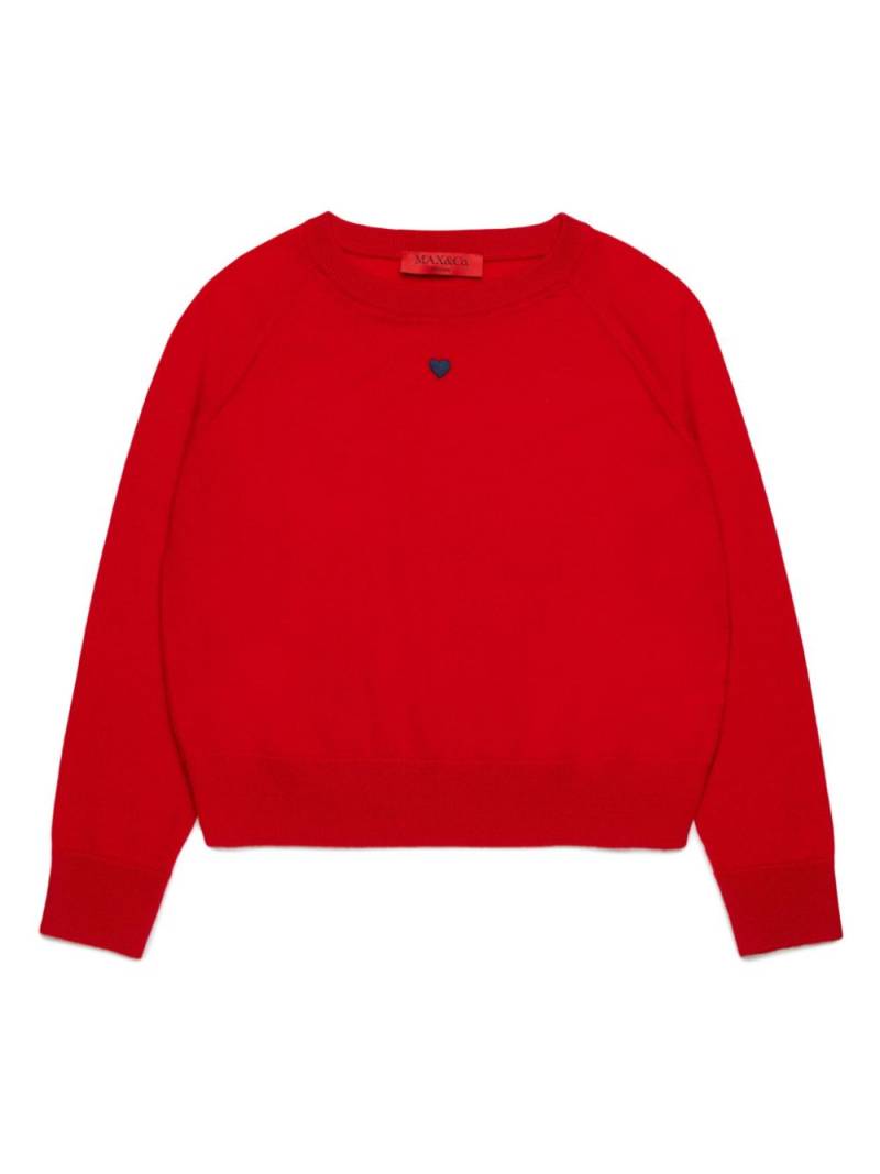 MAX&Co. Kids wool crew-neck sweater - Red von MAX&Co. Kids